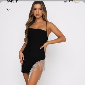 White Fox Come Back Mini Dress Black